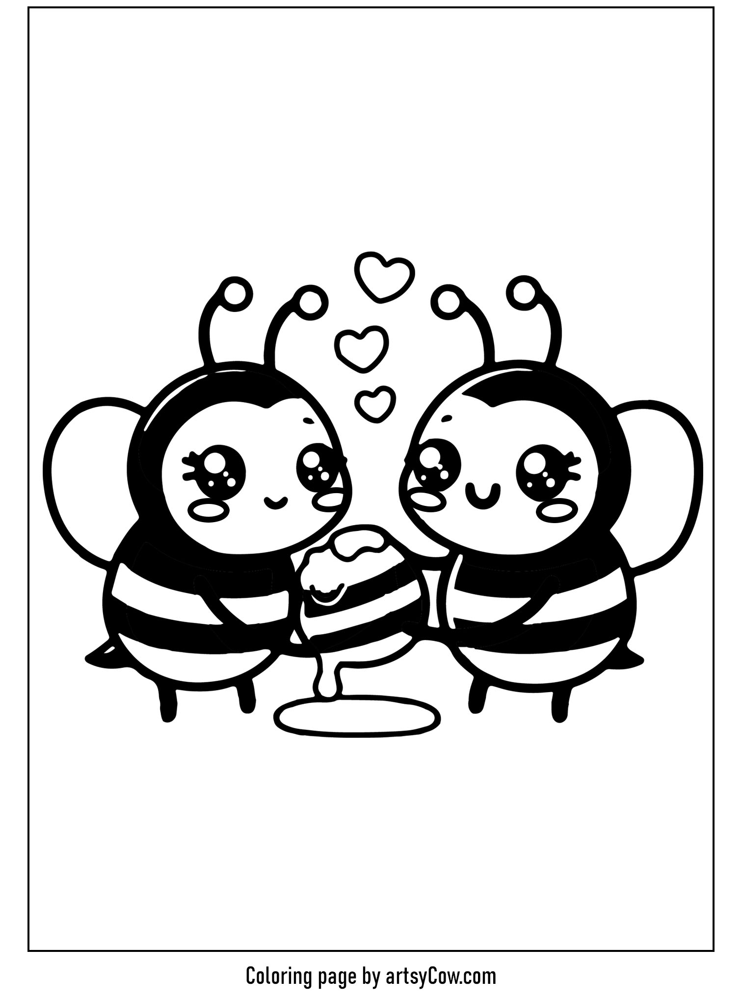 Bumble Bees Sharing Sweet Moments
